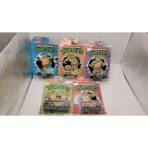 Hot Wheels Teenage Mutant Ninja Turtles Complete Set of 5 Nickelodeon TMNT Cars